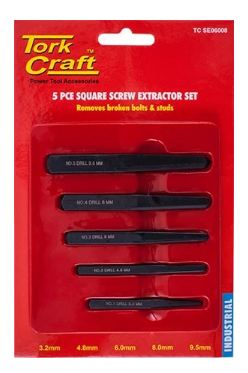 Tork Craft Square screw extractor set 5pc*