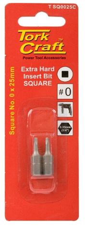 Tork Craft Extra Hard Insert Bit Square 0x25mm