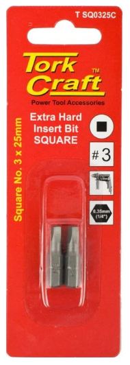 Tork Craft Extra Hard Insert Bit Square 3x25mm