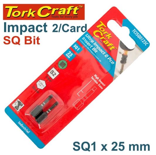 Tork Craft Impact Square Insert bits 25mm