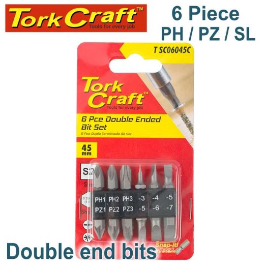 Tork Craft 6pce Double Ended bit set