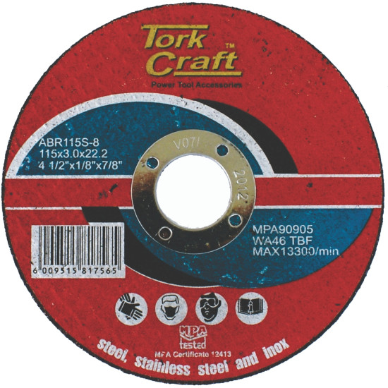 Tork Craft 115x1,0x22,23mm Cutting Disc Metal & SS