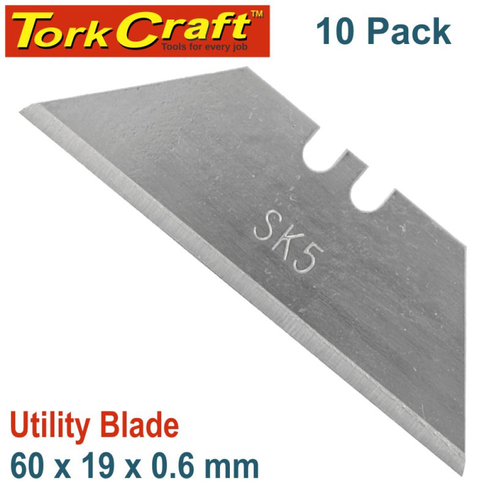 Tork Craft Solid Utility Blades 60x19x0.6mm 10pc