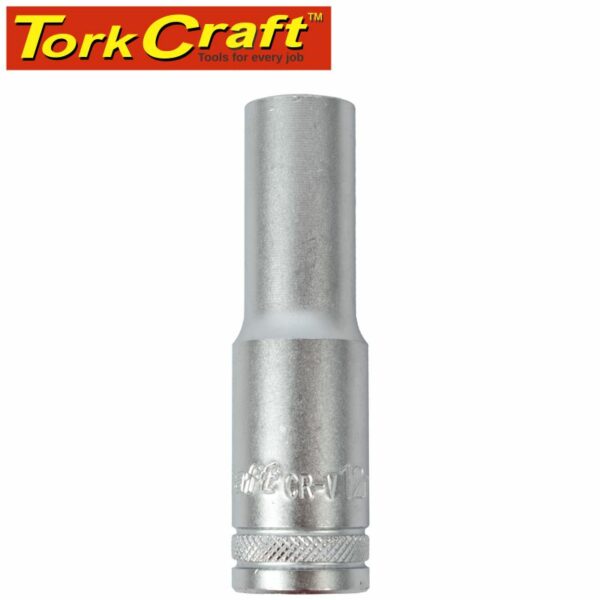 Tork Craft 1/2" Deep Socket 12mm, CRV, 12 Point