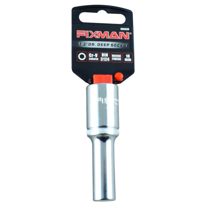 Fixman 1/2" Drive Deep Socket, 10mm, 6 point