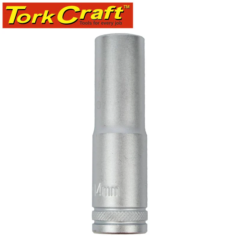 Tork Craft 1/2" Deep Socket 14mm, CRV, 12 Point