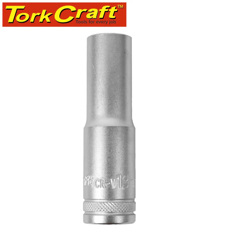 Tork Craft 1/2" Deep Socket 13mm, CRV, 12 Point