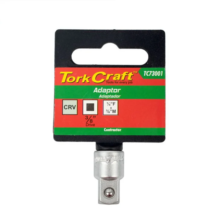 Tork Craft Socket Adaptor 1/4"F X 3/8"M Square