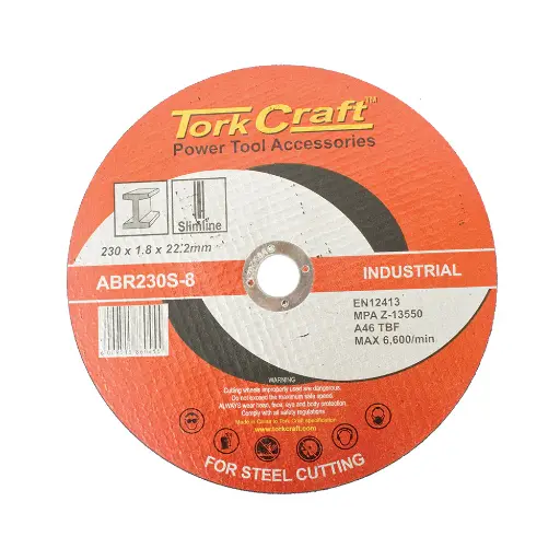 [ABR230S-8] Tork Craft 230x1.8x22,2mm Cutting Disc Metal & SS